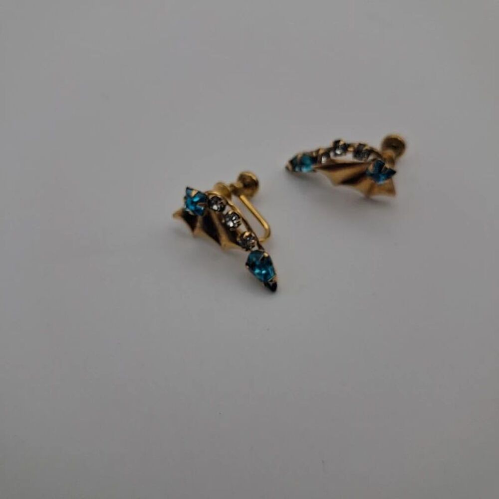 Vintage catamore screwback gold filled 12k earrings